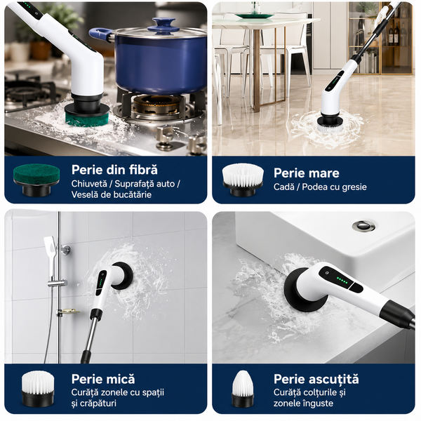 Perie Electrică Rotativă Fără Fir