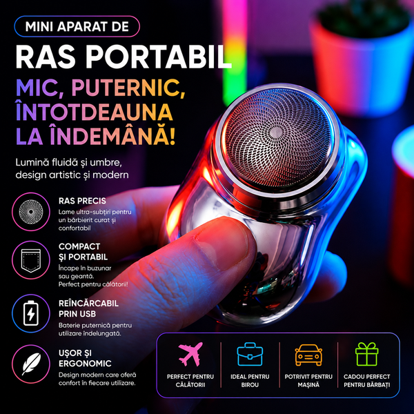 Mini Aparat de Ras Portabil