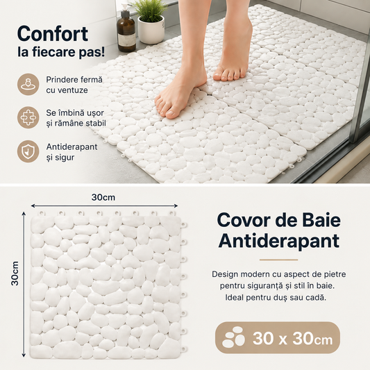 Covor Modular Baie cu Ventuze