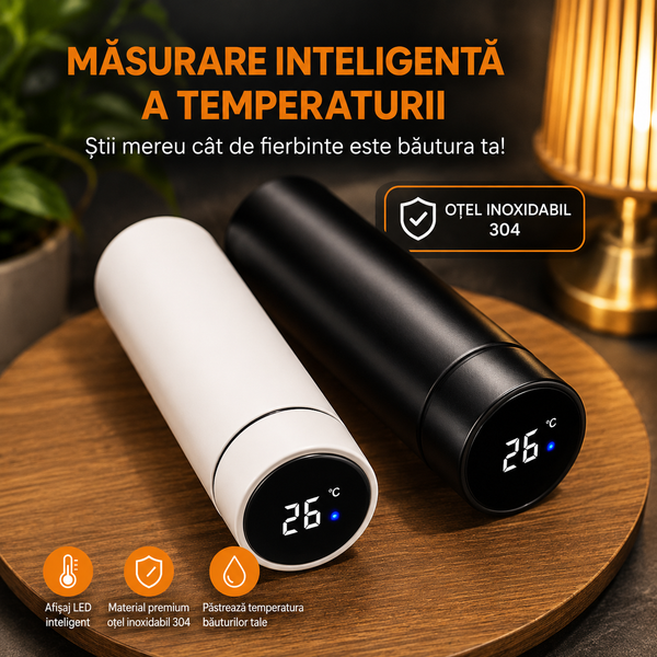 Sticla Inteligentă cu Afișaj Termic