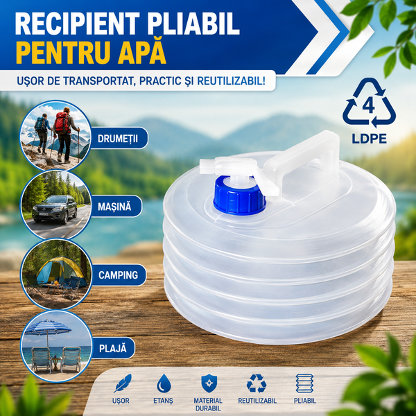 Găleată pliabilă portabilă camping