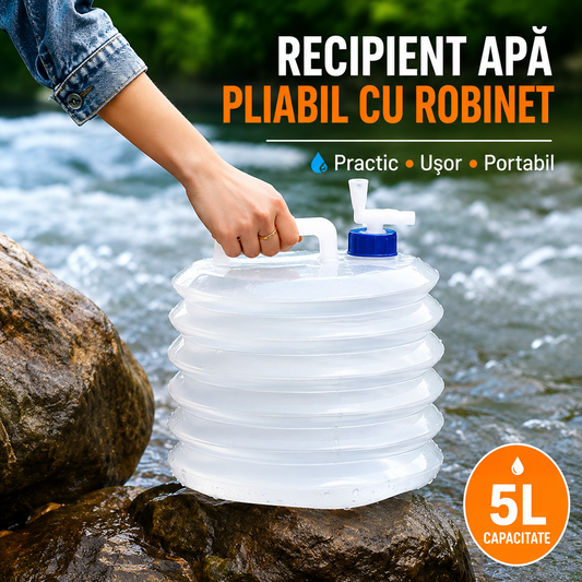 Bidon Pliabil Apa cu Robinet 5L