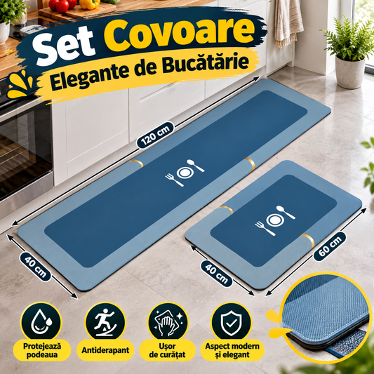Set 2 Covoare Elegante de Bucatarie