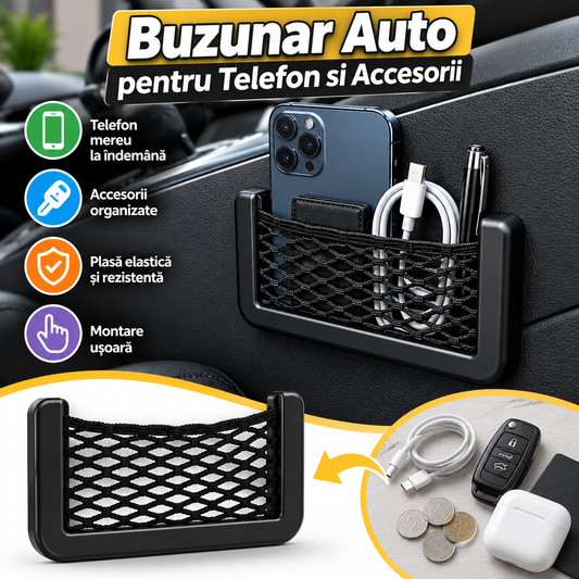 Buzunar Auto pentru Telefon si Accesorii
