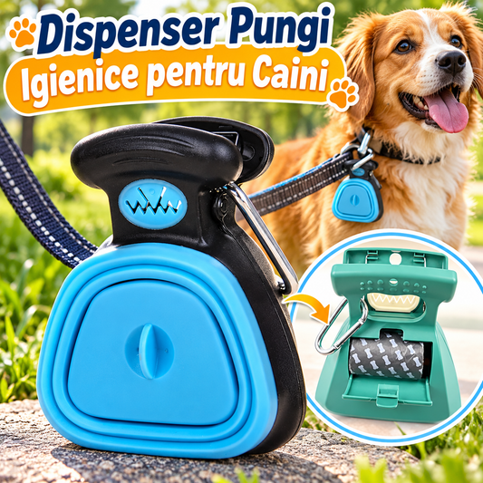 Dispenser Pungi Igienice pentru Caini
