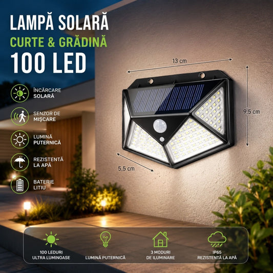Lampa Solară 100 LED
