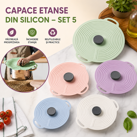 Capace Etanse din Silicon – Set 5